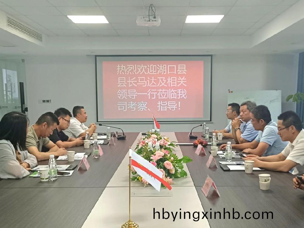 热烈欢迎湖口县领导一行莅临超曼公司参观指导！